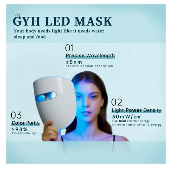 Gyh Cloud-55 LED Light Therapy Mask - White - Picture 3 of 5